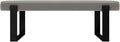 VANT Upholstered Bed Bench - Zigrino Mineral - Matte Black - Contemporary Modern, Bedroom Bench Seat, Hallway, or Entryway