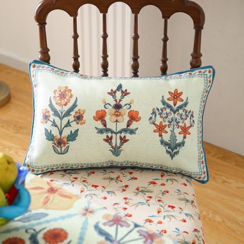 ISAENNE Linen Rectangle Throw Pillow Cover - Image 2