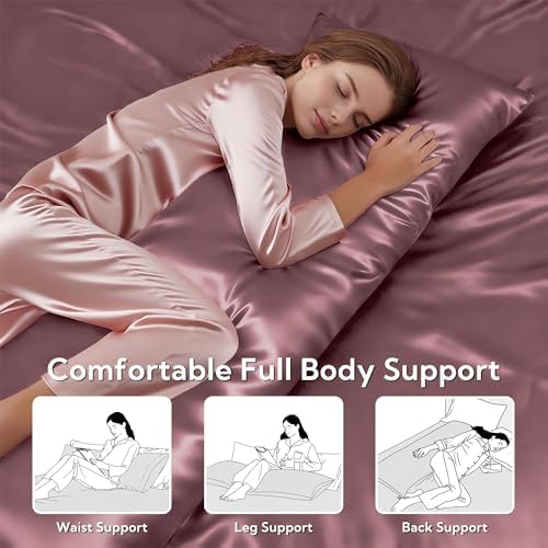 MR&HM Satin Body Pillow case, Rose Taupe - Image 5