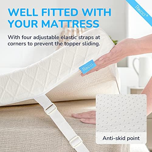 RECCI 2 Inch TwinXL Memory Foam Mattress Topper, College Dorm - Image 5