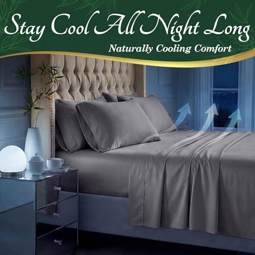 DECOLURE 100% Viscose Derived from Bamboo Sheets Twin Size, Luxury 4 Pc Set - Image 3