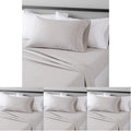 Amazon Basics Lightweight Super Soft Easy Care Microfiber 3 Piece Bed Sheet Set with 14-inch Deep Pockets, Twin X-Large, Light Grey, Solid (Pack of 4)