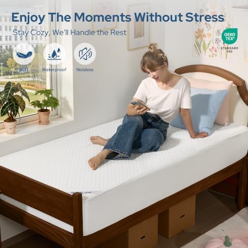 BEDLORE Waterproof Twin XL Mattress Protector, Noiseless Mattress Cover - Image 2