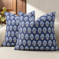 Farmhouse Floral Pillow Covers 22x22 Set of 2, Country Botanical Throw Pillow by DKwizme