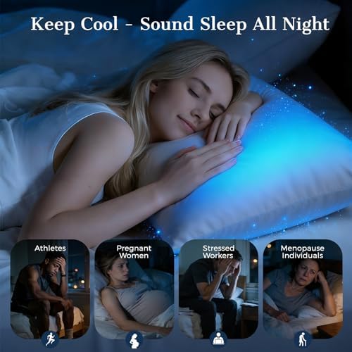 Cooling Pillow Cases 2 Pack Queen Size Cooling Pillowcases - Image 5