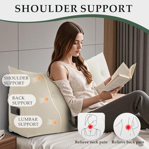 Headboard Pillow Queen, Wall Backrest Wedge Pillow Headboard - Image 3