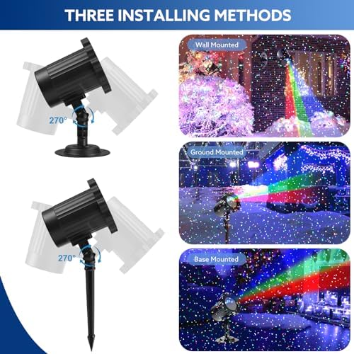 Outdoor RGB Laser Projector Lights 3 Color Starry Sky Firefly Effect - Image 3