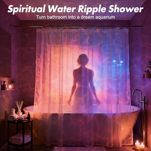 2-Pack Waterproof Shower Light, Rechargeable Ocean Wave Projector Light - Image 6