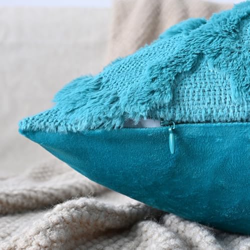 Set of 2 Soft Moroccan Throw Pillow Covers 12x20 Inch Plush Boho Decorative - Image 2