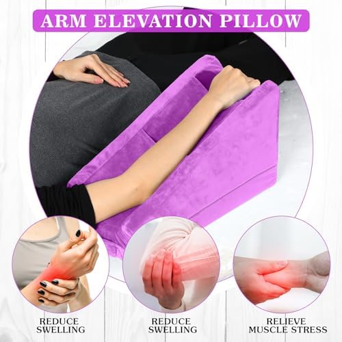 Buryeah Violet Arm Elevation Pillow 2 Pocket, Plush Material - Image 5