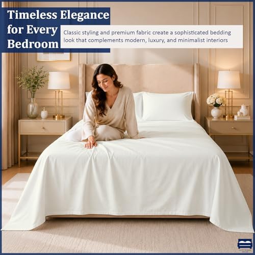 Cottingon 4 Piece Full Sheets Fits 16" Deep, Egyptian Cotton - Image 3