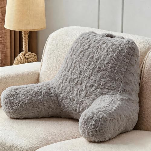 Reading Pillow, Rose Velvet Back Pillow by Unknown