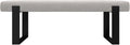 VANT Upholstered Bed Bench - Ribbed Stone - Matte Black - Contemporary Modern, Bedroom Bench Seat, Hallway, or Entryway