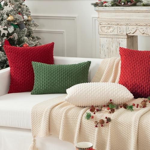 Kevin Textile Soft Corduroy 14"x20" Lumbar Pillow Cover 1 Pack, Army Green - Image 5