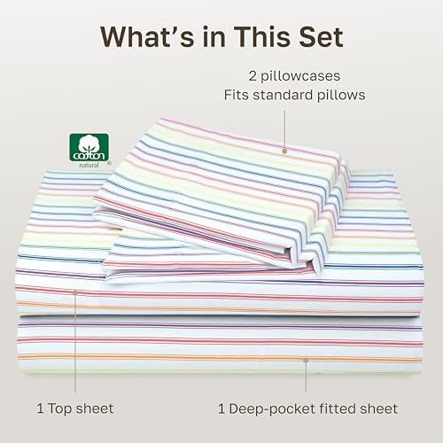 California Design Den 100% Cotton Sateen Full Size Bed Sheets Deep Pockets - Image 4