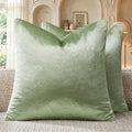 GIGIZAZA Sage Green Velvet Throw Pillow Covers 18x18 Pack of 2 by GIGIZAZAFocusingonhomedecoration