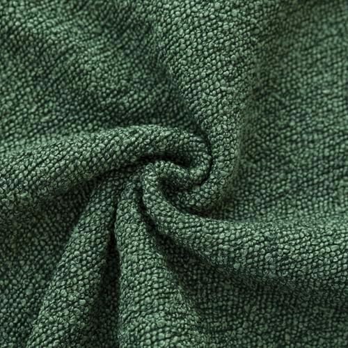 Foindtower Decorative Textured Boucle Throw Pillow Covers 24x24 Pine Green - Image 3