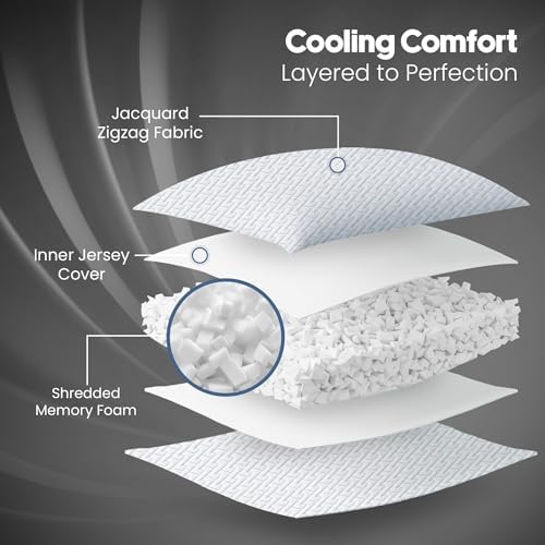 Utopia Bedding Shredded Memory Foam Pillows, Cooling Pillow, 1 Pack - Image 3