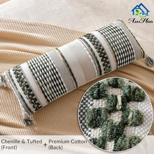 AmHoo Chenille Striped Textured Boho Throw Pillow Covers Aesthetic - Image 2
