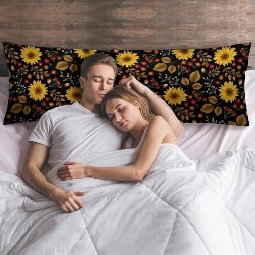 Floral Body Pillow Cover Sunflower Pillowcase - Image 6