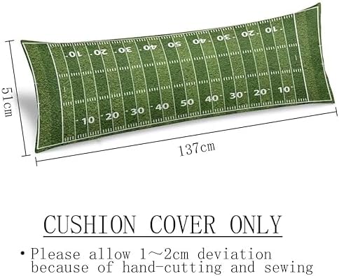 Football Field Body Pillow Cover Sports American Sports Green Lawn, Sport Theme - Image 3