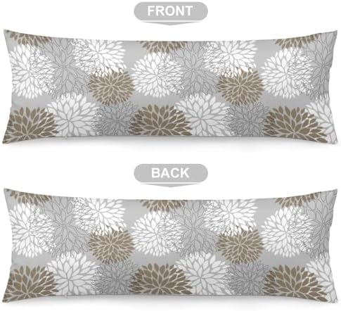 Boho Body Pillow Cover Rustic Floral Pillowcase - Image 3
