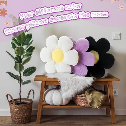 Reginary 4 Pcs Flower Floor Pillow Cushion Kids - Image 6