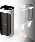 Cup Dispenser Wall Mounted, Bathroom Cup Dispenser Holder for 3oz-9.5oz Disposable Paper and Plastic Cups, Water Cooler Cup Dispenser with Adhesive Plate (Single White, 1 Pcs)