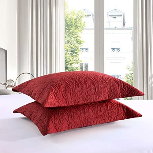MarCielo 2-Piece Embroidered Pillow Shams, Decorative Microfiber Pillow Covers - Image 5