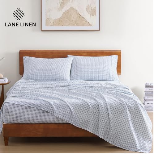 LANE LINEN King Sheet Set 100% Organic Cotton Soft 4pc Percale - Image 2