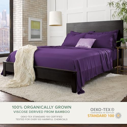 Pure Bamboo King Sheets, Genuine 100% Organic Viscose Derived from Bamboo Bed - Image 2