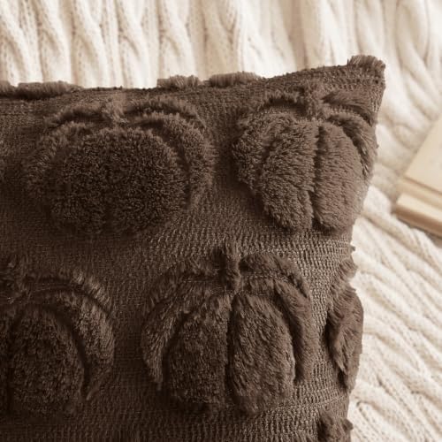 MIULEE Fall Pillow Covers Pumpkin Fall Decor 18x18 Reddish Brown - Image 2