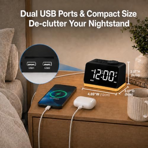 JALL Digital Alarm Clock with FM Radio - Image 5