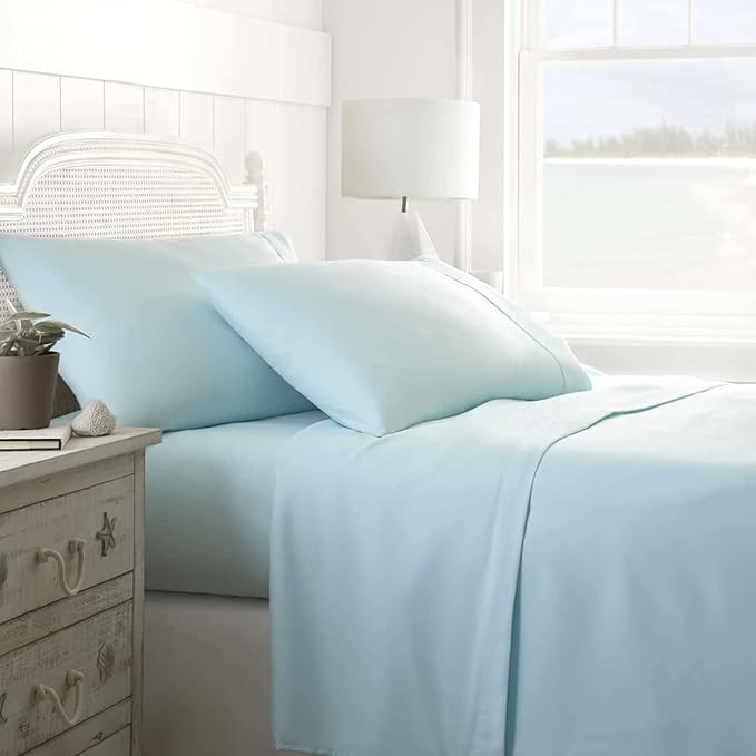 Linen Market Brushed Microfiber Twin XL Sheet Set 3 Piece – Oeko-TEX Certified Ultra Soft & Wrinkle-Free - 16" Deep Pocket Sheets - Easy Care Twin XL Size - Aqua