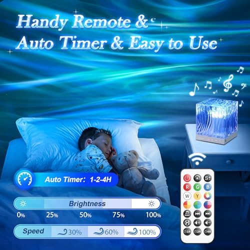 Aurora Light Projector for Bedroom,White Noise Sound Machine for Sleeping Adults+18 Colors+Bluetooth Music+Remote Control Northern Lights Projector Ambient Lighting,Cool Things for Teen Girl Gift - Image 6