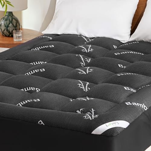 Love's cabin Twin XL Mattress Topper Viscose Derived from Bamboo, Thick Pillow by Lovescabin