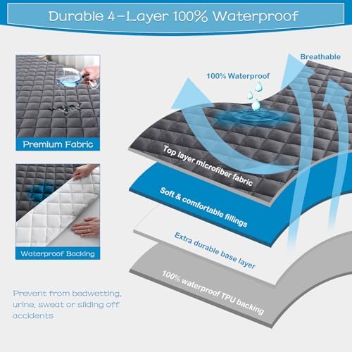 GRT Full Size Waterproof Mattress Pad - Image 2