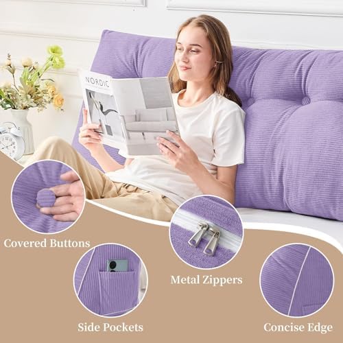 Sasttie Headboard Pillow Full, Wedge Pillow Headboard - Image 3