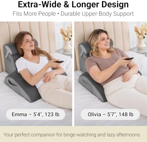 Vekkia XL Back Support Pillow, Dual-Layer Foam - Image 5