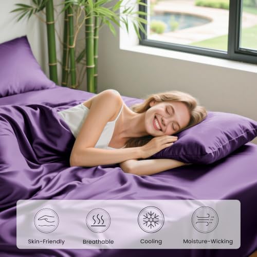 Love's cabin 4 Piece Full Size Sheet Set, 100% Rayon Derived from Bamboo - Image 5
