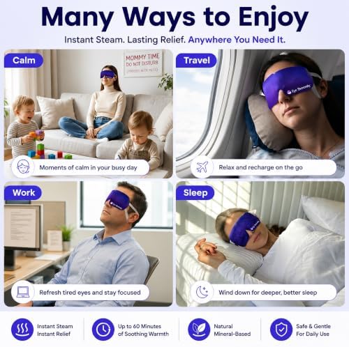 Eye Serenity Steam Eye Mask, Heated Eye Mask Fast Relief - Image 2