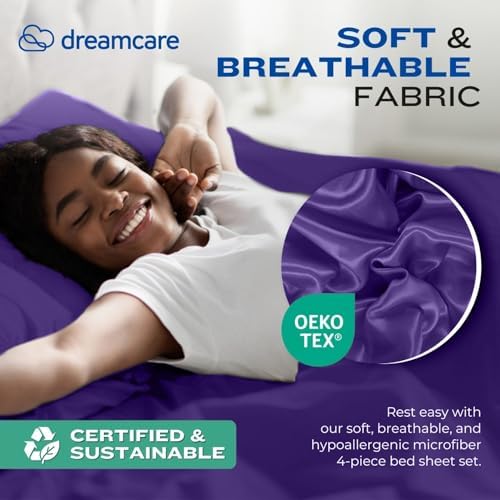 DREAMCARE Full Size – 4 pcs Cooling Sheets – up to 21” Deep Full Sheet Set – - Image 6
