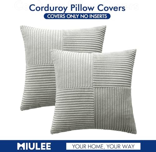 MIULEE Silver Grey Decorative Throw Pillow Covers - Image 6