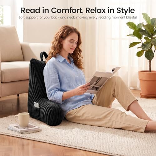 Reading Pillow for Sitting up in Bed, Adjustable Memory Foam Bed Rest Pillow - Image 7