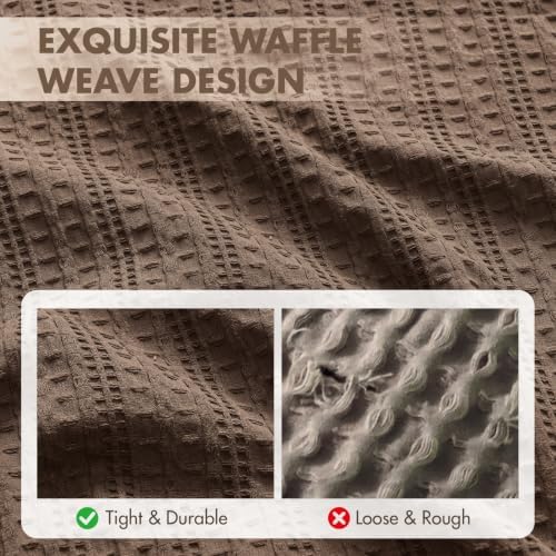 Decorative Waffle Weave Body Pillowcase 20x54 Brown No Insert - Image 5