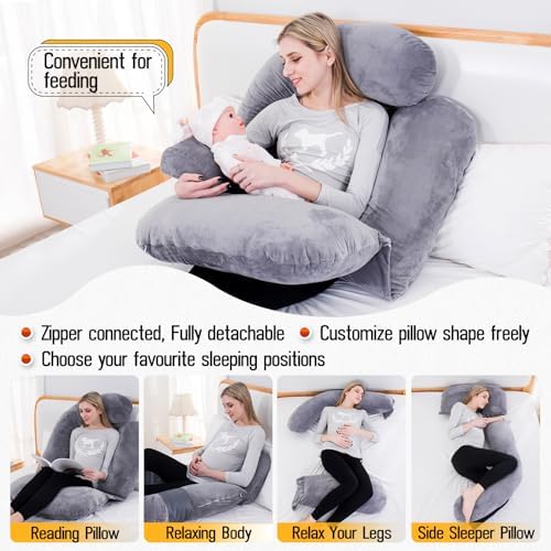 Shredded Memory Foam U Shaped Pregnancy Pillow - Image 6