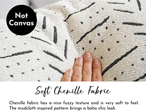 BlissBlush White Soft Chenille Boho Body Pillow Cover 20x54, Decorative - Image 3