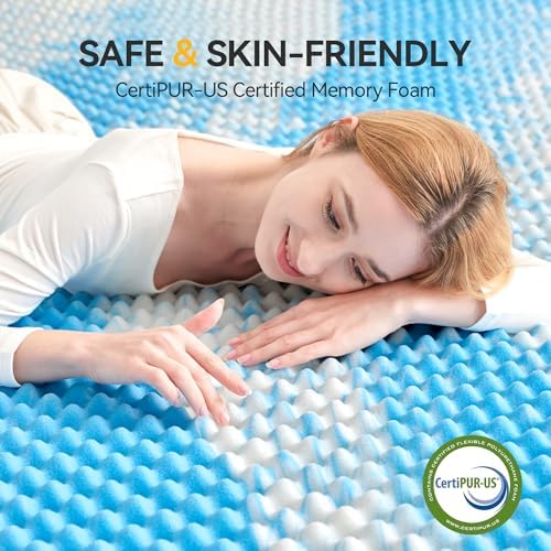 SINWEEK 3 Inch Egg Crate Memory Foam Mattress Topper Queen Size, Soft Mattress - Image 4