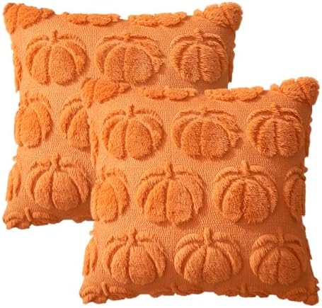 MIULEE Fall Pillow Covers Pumpkin Fall Decor 26x26 Orange - Image 7