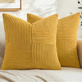 MIULEE Mustard Yellow Decorative Throw Pillow Covers by MIULEE
